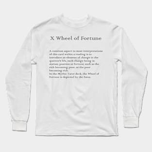 Wheel of Fortune Tarot Arcana meaning Long Sleeve T-Shirt